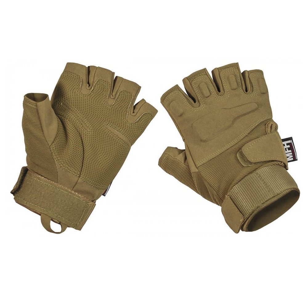 MFHHighDefence Multisporthandschuhe HighDefence Tactical Handschuhe,Protect", ohne Finger, coyote tan - M" von MFHHighDefence