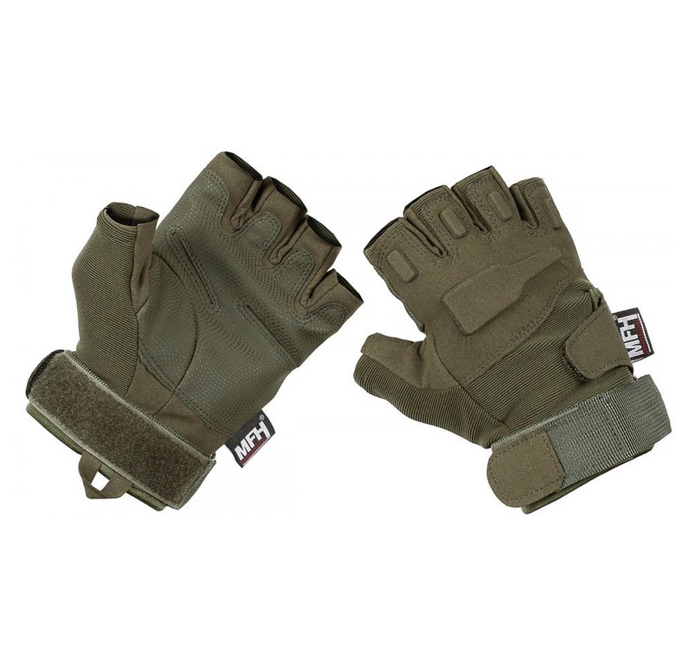 MFHHighDefence Multisporthandschuhe HighDefence Tactical Handschuhe,Protect", ohne Finger, oliv - M" von MFHHighDefence