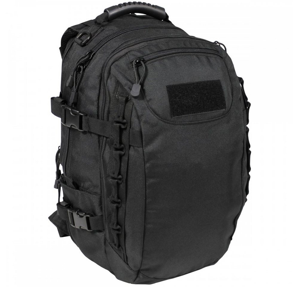 MFHHighDefence Wanderrucksack MFH HighDefence Rucksack, Aktion, schwarz (Packung), Öffnung oben für Trinkschlauch von MFHHighDefence