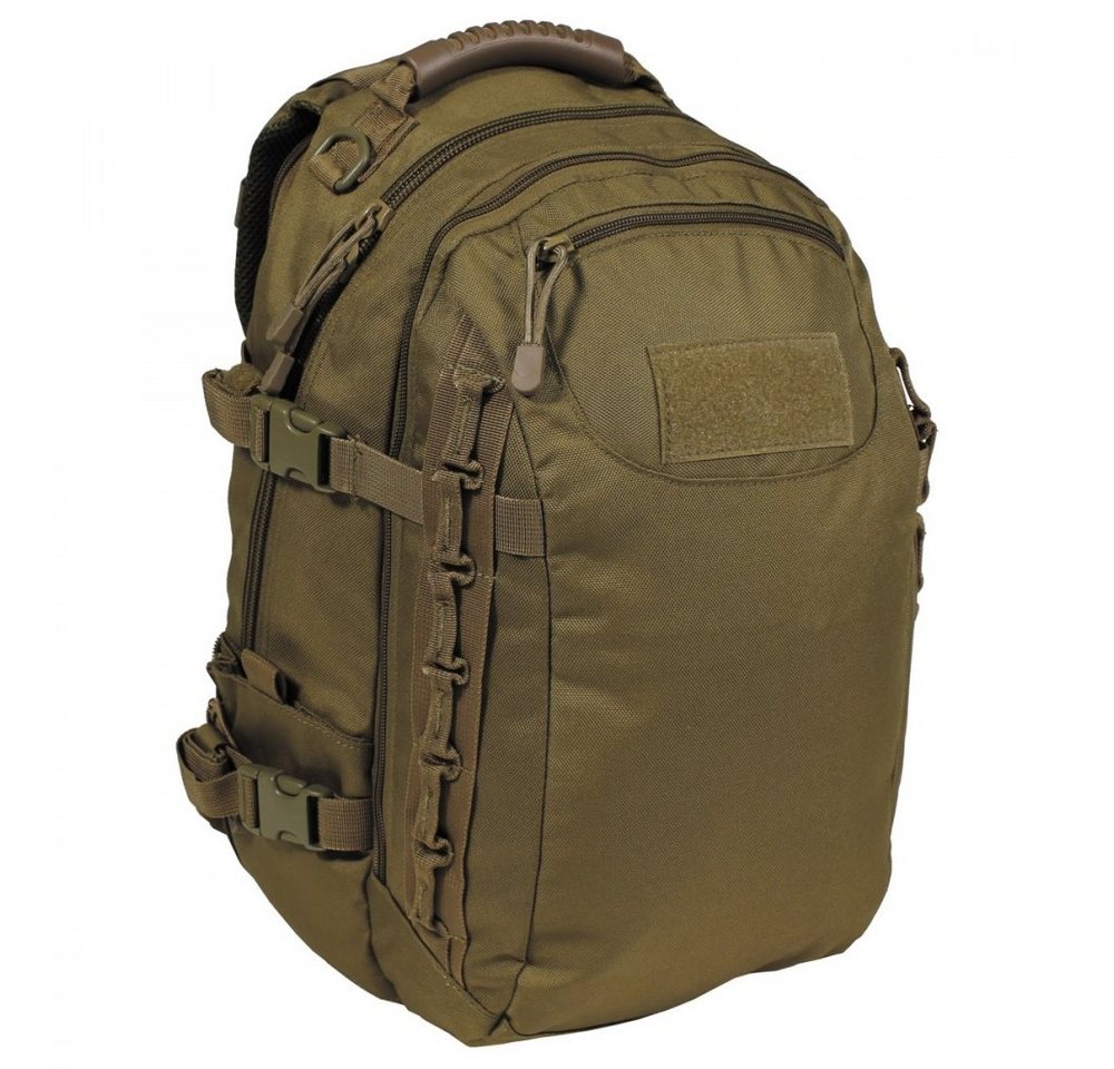 MFHHighDefence Wanderrucksack Rucksack, Aktion", coyote tan (Packung), Öffnung oben für Trinkschlauch" von MFHHighDefence