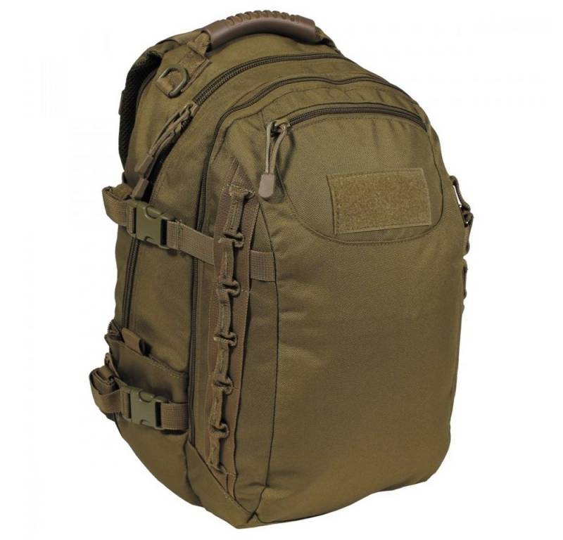 MFHHighDefence Wanderrucksack Rucksack, "Aktion", coyote tan (Packung), Öffnung oben für Trinkschlauch von MFHHighDefence