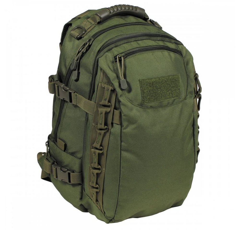 MFHHighDefence Wanderrucksack Rucksack, Aktion", oliv (Packung), Öffnung oben für Trinkschlauch" von MFHHighDefence