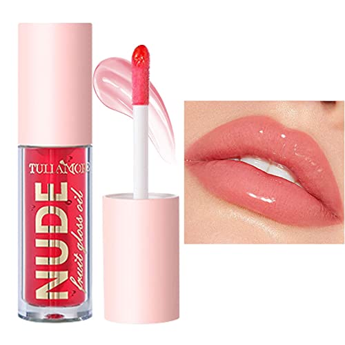 Feuchtigkeitsspendendes Lippenöl | Fruchtlippenstift für Frauen,Feuchtigkeitsspendendes Lippenöl für trockene Lippen, farbverändernder Lipgloss-Fleck für ein natürliches und gesundes Lippenbild Mfjs von MFJS