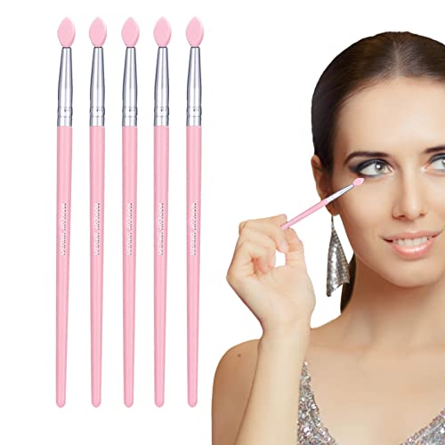 Lippenpinsel, tragbarer Silikon-Lippenpinsel für Lippenstift, Kosmetikwerkzeug, Lidschatten, Lippenstift, Unschärfe, Make-up, Make-up-Kits für Frauen und Mädchen Mfjs von MFJS