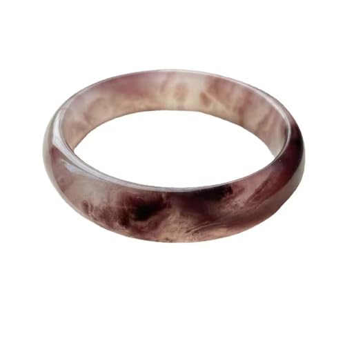 MFUPR Jade-Armreif – Damen-Armband aus goldenem Seidenjade und violettem Jadeit, EIN Bezauberndes Geschenk for Verwandte. Jade-Armband for Frauen, echt(54.0 Millimeters) von MFUPR