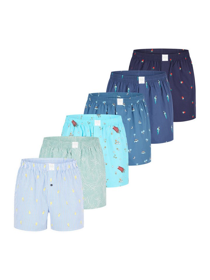 MG-1 Boxer Classics (6-St) American Boxershorts - weit geschnitten - Knopfleiste von MG-1