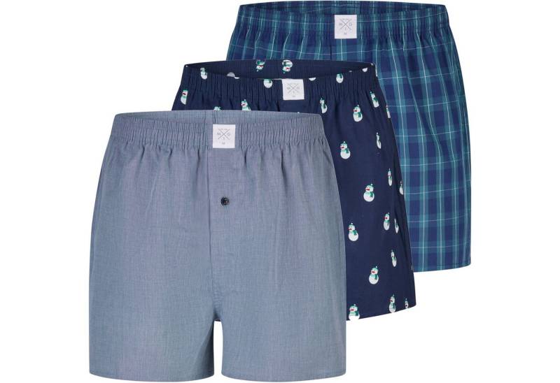 MG-1 Boxershorts 3er Pack MG-1 Herren Boxershorts 100% Baumwolle mit Weihnachtsmotiv (1-St) von MG-1