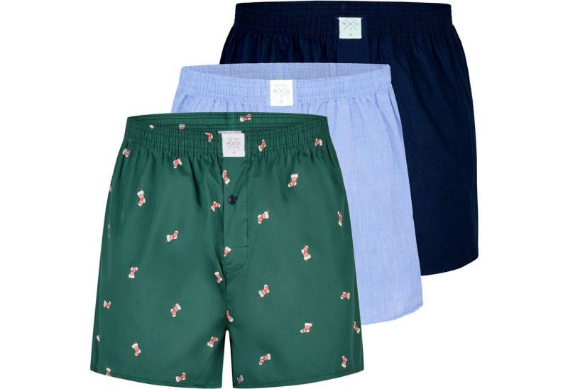 MG-1 Boxershorts 3er Pack MG-1 Herren Boxershorts 100% Baumwolle mit Weihnachtsmotiv (1-St) von MG-1