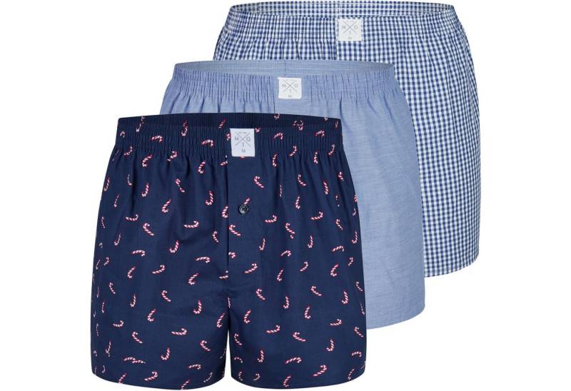 MG-1 Boxershorts MG-1 Herren 3er Pack Webboxer WEIHNACHTEN X-MAS Christmas Motive (1-St) von MG-1