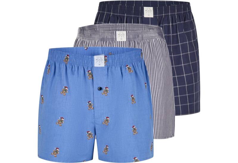 MG-1 Boxershorts MG-1 Herren 3er Pack Webboxer WEIHNACHTEN X-MAS Christmas Motive (1-St) von MG-1