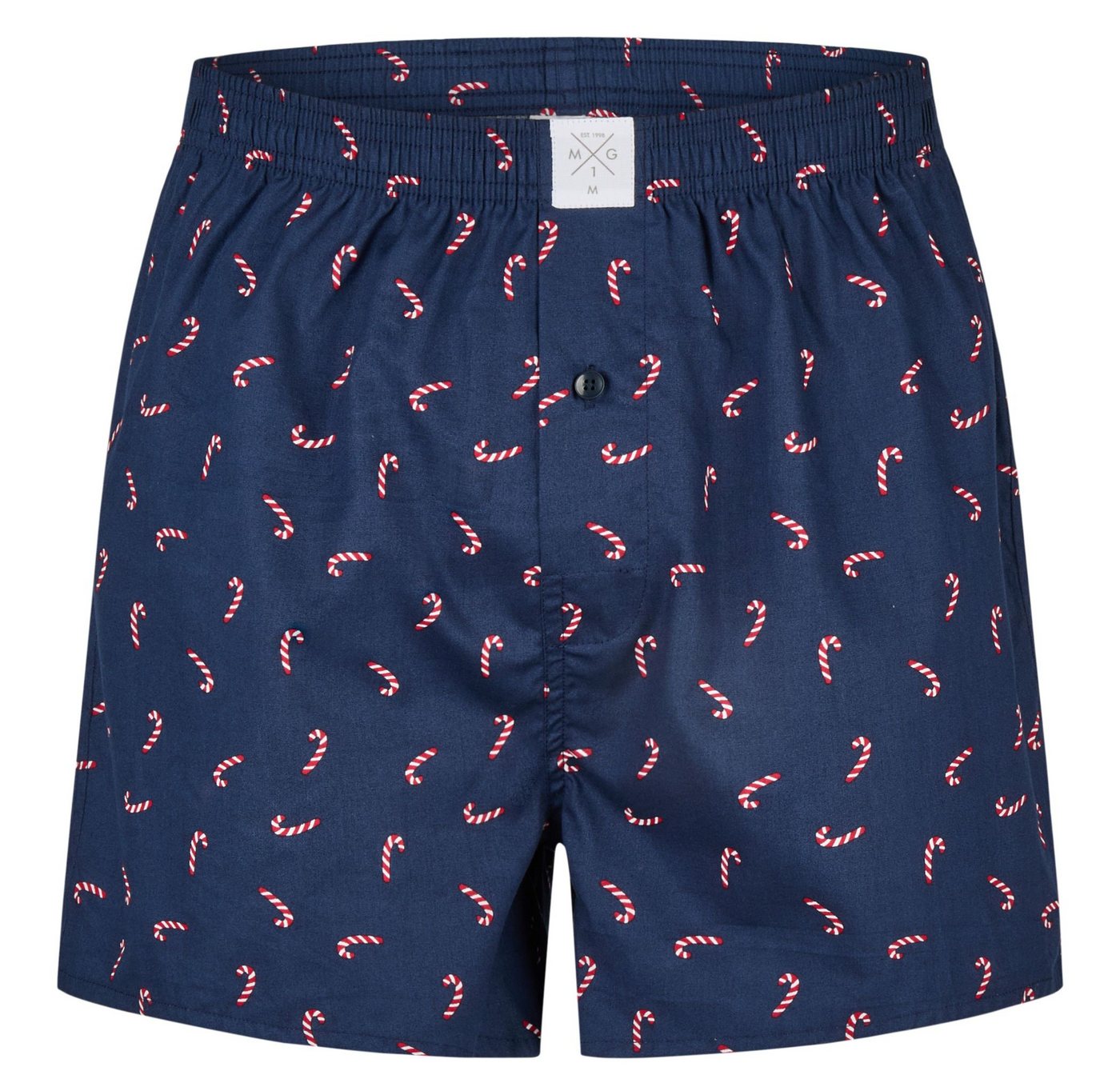 MG-1 Boxershorts MG-1 Herren Boxershorts aus 100% Baumwolle Weihnachten Zuckerstange (1-St) von MG-1