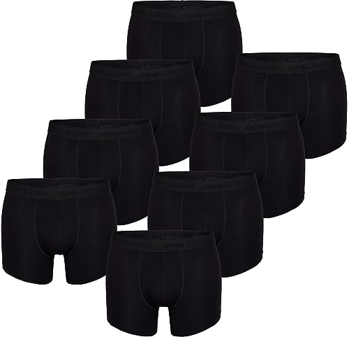 MG-1 Herren Boxer 8-Pack Unterhosen Retropants Trunks Boxershorts Retroshorts Unterwäsche All Black - Größe XXL von MG-1