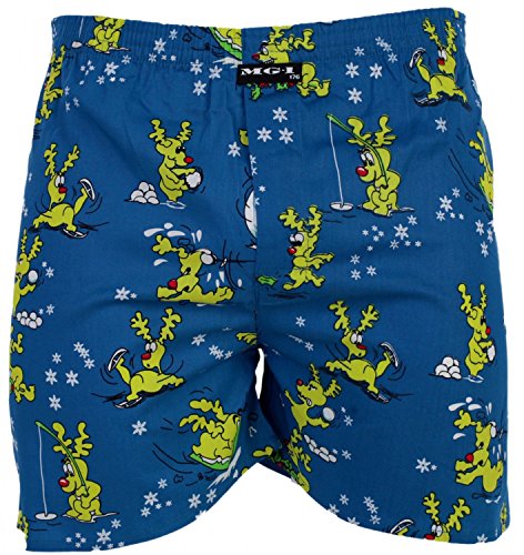 MG-1 Kinder Jungen Webboxer Boxershorts X-Mas Weihnachten Nikolaus Santa, Grösse:152, Präzise Farbe:Design 1 von MG-1