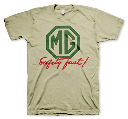 MG Offizielles Lizenzprodukt Safely Fast Herren T-Shirt (Khaki), XXL von MG