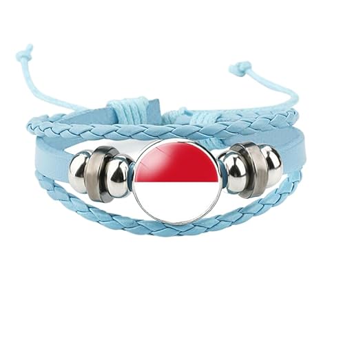 MGDIFYXAA Armbänder Mit Der Flagge Von Monaco Für Damen Und Herren – Verstellbares Mehrlagiges Armband Mit Der Flagge Von Monaco, Patriotisches Schmuckzubehör, Blau, 18 Mm MGDIFYXAA Armbänder Mit Der Flagge Von Monaco Für Damen Und Herren – Verstellbares Mehrlagiges Armband Mit Der Flagge Von Monaco, Patriotisches Schmuckzubehör, Blau, 18 Mm von MGDIFYXAA