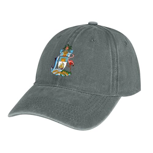 MGDIFYXAA Flagge Baseball Cap für Herren und Damen Verstellbar Bahamas-Flagge Schildmütze Outdoor Grau Basecap Kappe Washed Cotton Baseballmütze für Golf Freizeit Kappe Running von MGDIFYXAA