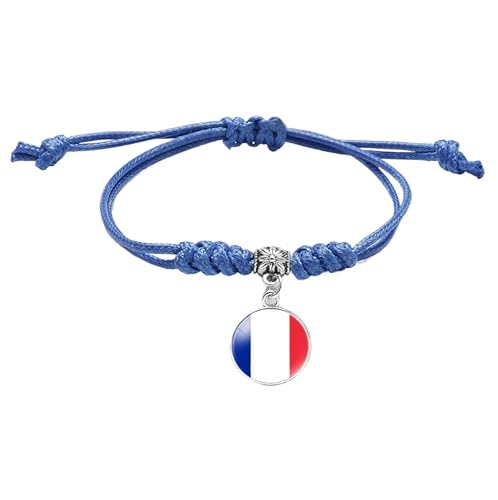 MGDIFYXAA Frankreich-Webarmband Für Damen Und Herren, Armband Mit Französischer Flagge, Handgefertigt, Geflochtenes Seil, Verstellbar, Schmuckzubehör Für Männer Und Frauen, Dunkelblau, 16 Mm MGDIFYXAA Frankreich-Webarmband Für Damen Und Herren, Armband Mit Französischer Flagge, Handgefertigt, Geflochtenes Seil, Verstellbar, Schmuckzubehör Für Männer Und Frauen, Dunkelblau, 16 Mm von MGDIFYXAA