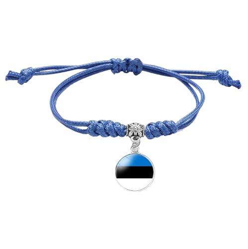 MGDIFYXAA Geflochtenes Armband Mit Estland-Flagge – Verstellbares Armband Mit Fußballliebhaber-Flaggenmuster, Schmuck, Geschenk Für Frauen Und Männer, Dunkelblau, 16 Mm MGDIFYXAA Geflochtenes Armband Mit Estland-Flagge – Verstellbares Armband Mit Fußballliebhaber-Flaggenmuster, Schmuck, Geschenk Für Frauen Und Männer, Dunkelblau, 16 Mm von MGDIFYXAA
