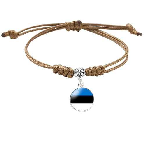 MGDIFYXAA Geflochtenes Armband Mit Estland-Flagge – Verstellbares Armband Mit Fußballliebhaber-Flaggenmuster, Schmuck, Geschenk Für Frauen Und Männer, Khaki, 16 Mm MGDIFYXAA Geflochtenes Armband Mit Estland-Flagge – Verstellbares Armband Mit Fußballliebhaber-Flaggenmuster, Schmuck, Geschenk Für Frauen Und Männer, Khaki, 16 Mm von MGDIFYXAA