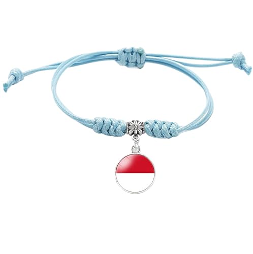 MGDIFYXAA Geflochtenes Armband Mit Monaco-Flagge – Verstellbares Armband Mit Fußballliebhaber-Flaggenmuster, Schmuck, Geschenk Für Frauen Und Männer, Blau, 16 Mm MGDIFYXAA Geflochtenes Armband Mit Monaco-Flagge – Verstellbares Armband Mit Fußballliebhaber-Flaggenmuster, Schmuck, Geschenk Für Frauen Und Männer, Blau, 16 Mm von MGDIFYXAA