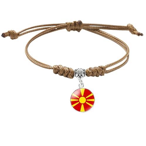 MGDIFYXAA Geflochtenes Armband Mit Nordmazedonien-Flagge – Verstellbares Armband Mit Fußballliebhaber-Flaggenmuster, Schmuck, Geschenk Für Frauen Und Männer, Khaki, 16 Mm MGDIFYXAA Geflochtenes Armband Mit Nordmazedonien-Flagge – Verstellbares Armband Mit Fußballliebhaber-Flaggenmuster, Schmuck, Geschenk Für Frauen Und Männer, Khaki, 16 Mm von MGDIFYXAA