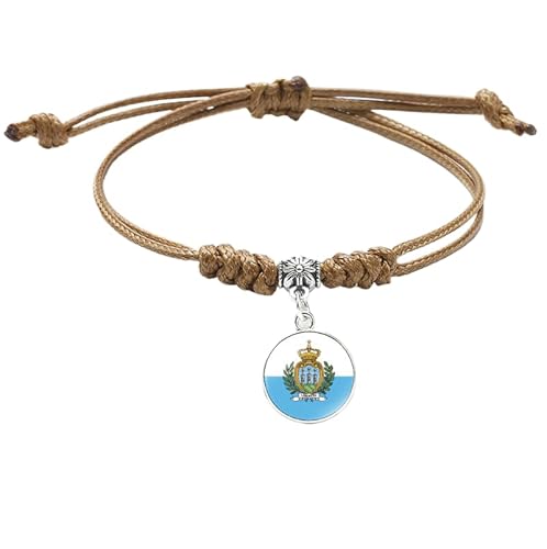 MGDIFYXAA Geflochtenes Armband Mit San-Marino-Flagge – Verstellbares Armband Mit Fußballliebhaber-Flaggenmuster, Schmuck, Geschenk Für Frauen Und Männer, Khaki, 16 Mm MGDIFYXAA Geflochtenes Armband Mit San-Marino-Flagge – Verstellbares Armband Mit Fußballliebhaber-Flaggenmuster, Schmuck, Geschenk Für Frauen Und Männer, Khaki, 16 Mm von MGDIFYXAA