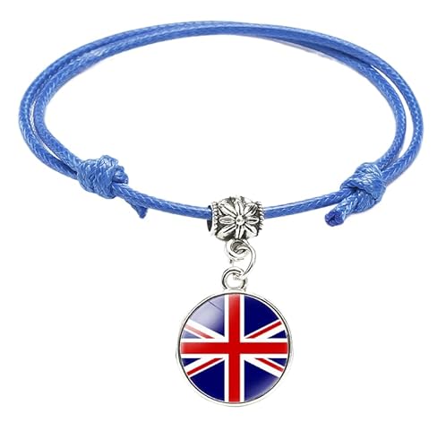 MGDIFYXAA Union-Flaggen-Armbänder, Verstellbares Geflochtenes Union-Flaggen-Armband Für Männer Und Frauen, Modeschmuck-Accessoires, Blau, 16 Mm MGDIFYXAA Union-Flaggen-Armbänder, Verstellbares Geflochtenes Union-Flaggen-Armband Für Männer Und Frauen, Modeschmuck-Accessoires, Blau, 16 Mm von MGDIFYXAA