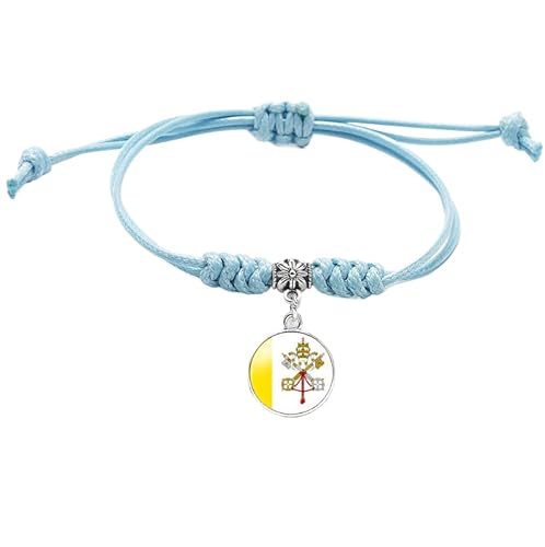 Modisches Armband Mit Der Flagge Der Vatikanstadt, Handgefertigt, Geflochten, Nationalflagge, Verstellbares Kettenarmband, Souvenir, Origineller Geflochtener Schmuck Für Männer Und Frauen, Paar, Ge Modisches Armband Mit Der Flagge Der Vatikanstadt, Handgefertigt, Geflochten, Nationalflagge, Verstellbares Kettenarmband, Souvenir, Origineller Geflochtener Schmuck Für Männer Und Frauen, Paar, Ge von MGDIFYXAA