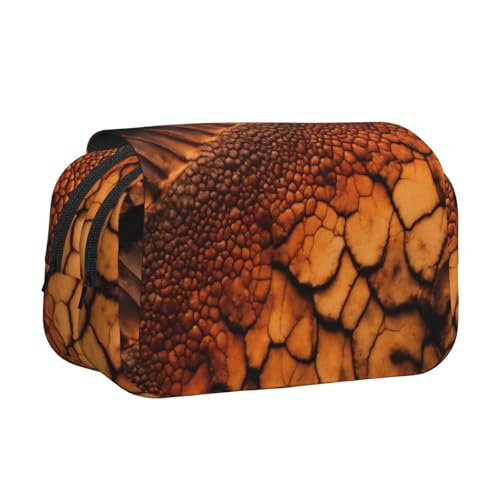 MGGAklp Federmäppchen mit Dinosaurier-Muster, doppeltes Klappetui mit doppeltem Reißverschluss, tragbar, für Schule, Bürobedarf von MGGAklp