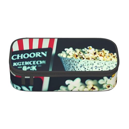 MGGAklp Federmäppchen mit Film-Schindel- und Popcorn-Druck, Schreibwaren mit Reißverschluss, Schulbedarf für Mädchen, Jungen, Büro MGGAklp Federmäppchen mit Film-Schindel- und Popcorn-Druck, Schreibwaren mit Reißverschluss, Schulbedarf für Mädchen, Jungen, Büro von MGGAklp