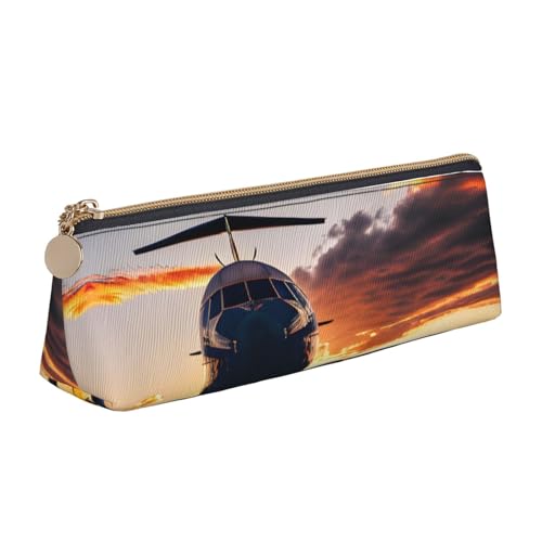 MGGAklp Federmäppchen mit Flugzeug bei Sonnenuntergang, mit Reißverschluss, Bürobedarf, Organizer und Reisen für Damen und Herren MGGAklp Federmäppchen mit Flugzeug bei Sonnenuntergang, mit Reißverschluss, Bürobedarf, Organizer und Reisen für Damen und Herren von MGGAklp