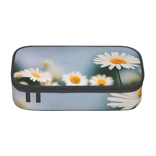 MGGAklp Federmäppchen mit Gänseblümchen-Aufdruck, Schreibwaren mit Reißverschluss, Schulbedarf für Mädchen, Jungen, Büro MGGAklp Federmäppchen mit Gänseblümchen-Aufdruck, Schreibwaren mit Reißverschluss, Schulbedarf für Mädchen, Jungen, Büro von MGGAklp