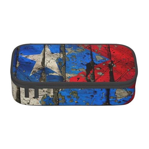 MGGAklp Puerto Rico Federmäppchen mit Flaggen-Druck, Schreibwaren mit Reißverschluss, Schulbedarf für Mädchen, Jungen, Büro MGGAklp Puerto Rico Federmäppchen mit Flaggen-Druck, Schreibwaren mit Reißverschluss, Schulbedarf für Mädchen, Jungen, Büro von MGGAklp