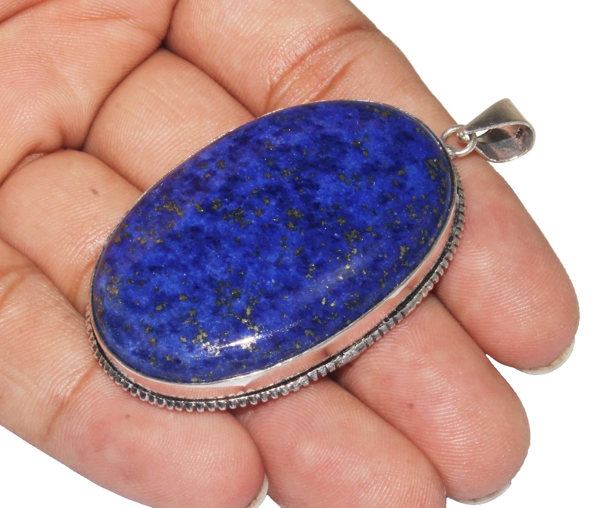 Natürlicher Lapislazuli Anhänger, Edelstein Pandan, 925 Sterling Silber Überzogene Schmuck Mglot-09 Natürlicher Lapislazuli Anhänger, Edelstein Pandan, 925 Sterling Silber Überzogene Schmuck Mglot-09 von MGGEMJEWELRY