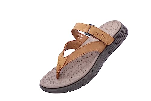 MGGMOKAY Herren Flip Flops Zehentrenner Comfy Rutschsicher Sommer Sandalen,Bräunen,41 von MGGMOKAY