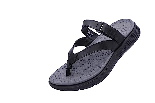 MGGMOKAY Herren Flip Flops Zehentrenner Comfy Rutschsicher Sommer Sandalen,Schwarz,41 von MGGMOKAY