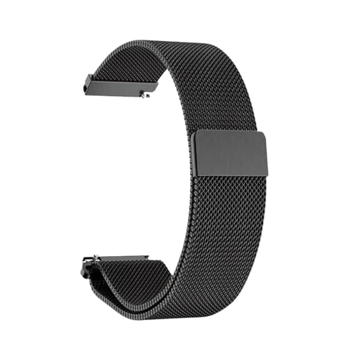 MGHN 12mm-22mm Edelstahl Quick Release Mesh Armband Männer Frauen Magnetische Smart Strap Mit Werkzeug (Color : Schwarz, Size : 12mm) von MGHN