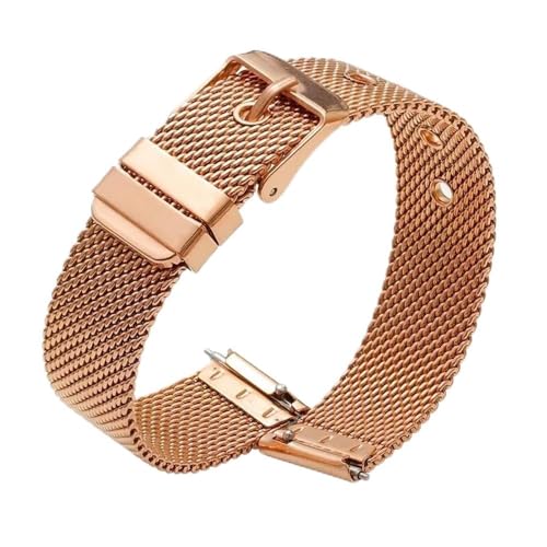 MGHN 18mm 20mm 22mm Edelstahl Schnellverschluss Metall Armband Uhrengürtel Flachkopf Universal Dornschließe mit Werkzeug (Color : Rose gold, Size : 20mm) von MGHN