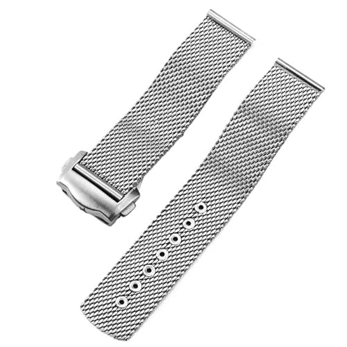 MGHN 20mm Edelstahl Mesh Armband Metall Mesh Armband Universal Smartwatch Ersatz Armband von MGHN