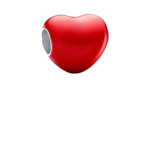 MGIUL Colour-changing Red Heart Charm Pendant für Armbänder Halsketten 925 Sterling Silber Anhänger Perlen Schmuck Geschenk für Frauen von MGIUL