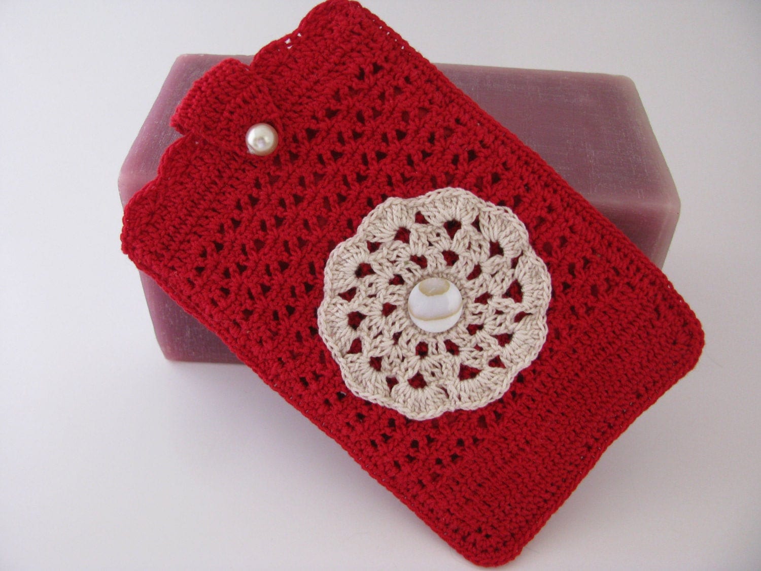 Best Buddy Handytasche in Rot & Natur Voll Gefüttert/Gehäkelte Tasche Best Buddy Handytasche in Rot & Natur Voll Gefüttert/Gehäkelte Tasche von MGLDesigns