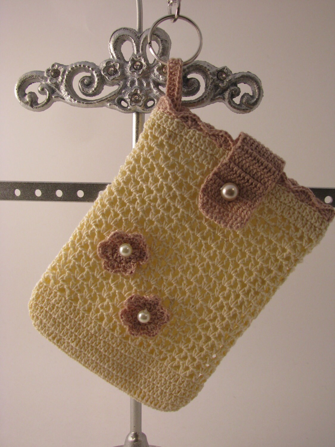 Bester Buddy Beutel  in Creme & Dunkel Tan Komplett Gefüttert Handytasche Bester Buddy Beutel  in Creme & Dunkel Tan Komplett Gefüttert Handytasche von MGLDesigns