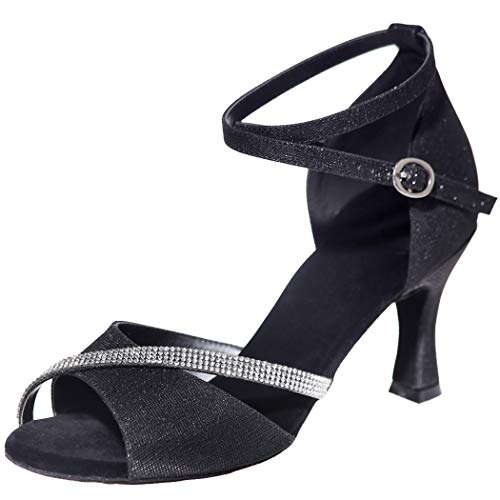 MGM-Joymod Damen Glitzer Kristalle Ketten Salsa Samba Rumba Ballsaal Latein Modern Tanzschuhe Hochzeit Party Sandalen,Schwarz Glitzer /7.5cm Absatz - Größe: EU 35.5 MGM-Joymod Damen Glitzer Kristalle Ketten Salsa Samba Rumba Ballsaal Latein Modern Tanzschuhe Hochzeit Party Sandalen,Schwarz Glitzer /7.5cm Absatz - Größe: EU 35.5 von MGM-Joymod