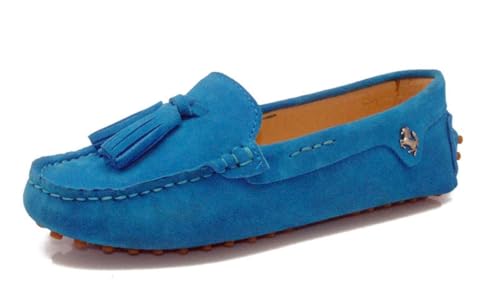 MGM-Joymod Damen Slip-on Tassels Wildleder Modisch Bequem Wandern Fahren Flache Mokassins Wanderschuhe Bootsschuhe.YB9605 Blau,EU38 von MGM-Joymod