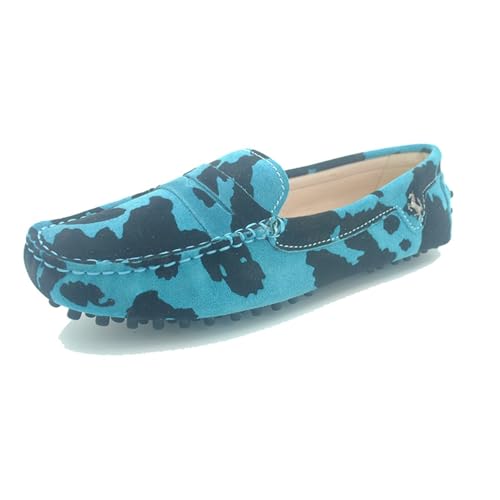 MGM-Joymod Damen Slip-on Wildleder Modisch Bequem Lässig Zum Wandern Fahren Flache Mokassins Wanderschuhe.YB9603 blau Camouflage,EU40 von MGM-Joymod