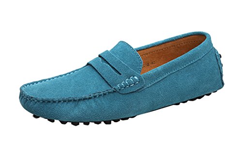MGM-Joymod Herren Slip-on Wildleder Fahren Mokassin Penny Loafers Bootsschuhe, türkis, 46 EU MGM-Joymod Herren Slip-on Wildleder Fahren Mokassin Penny Loafers Bootsschuhe, türkis, 46 EU von MGM-Joymod