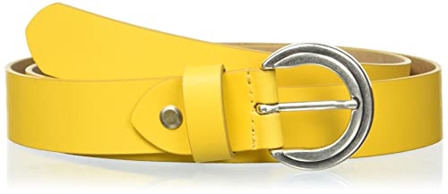 MGM Damen Coloured Basic Gürtel, Gelb, 85 von MGM