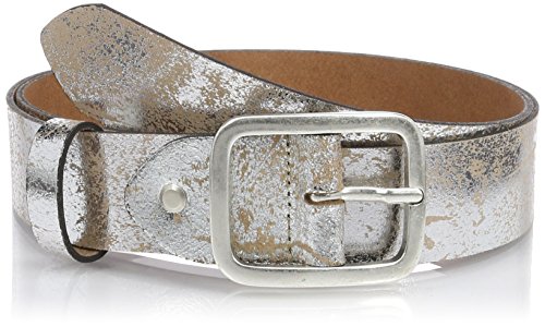 MGM Damen Soft Glam Gürtel, Silber (Silber-Used 1), 85 cm (Herstellergröße: 85) von MGM