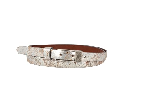 MGM Damen Soft Glam Small Gürtel, Silber (Silber-Used), 95 von MGM