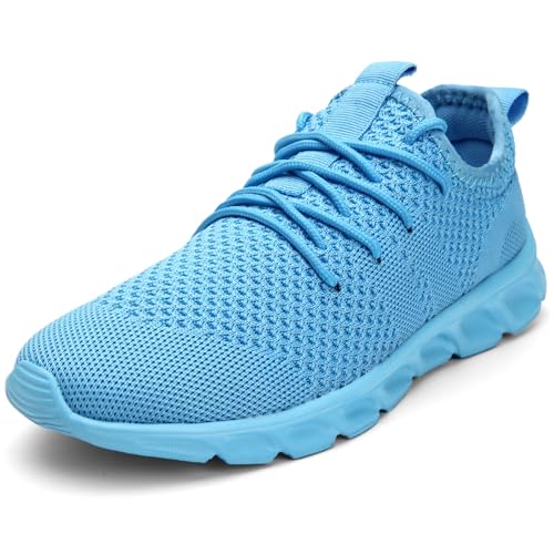 MGNLRTI Sneaker Herren Turnschuhe Schuhe Straßenlaufschuhe Laufschuhe Freizeitschuhe Sommerschuhe Fitnessschuhe Sportschuhe Running Shoes Arbeitsschuhe Tennisschuhe Gym Blau 44 EU von MGNLRTI